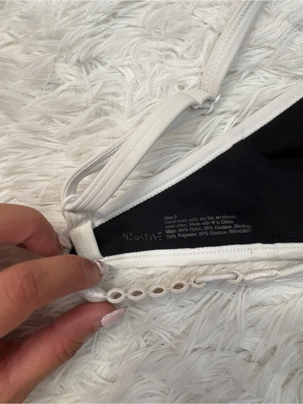 Negative swimwear black and white bikini set